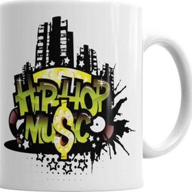 Baskı Dükkanı KB10818 Hip Hop Müzik Porselen Kupa Bardak