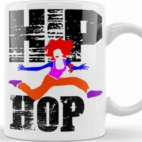 Baskı Dükkanı KB10818 Hip Hop Müzik Porselen Kupa Bardak