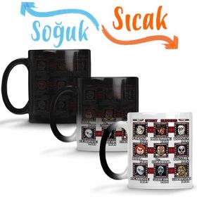 Baskı Dükkanı KB10833 Horror Mega Slashers Porselen Kupa Bardak