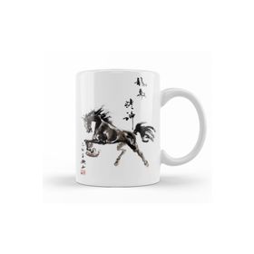Baskı Dükkanı KB10834 Horse Gallop Porselen Kupa Bardak