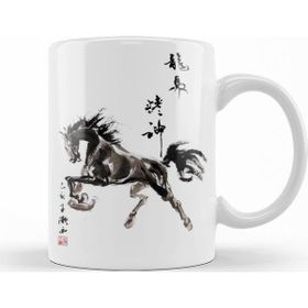 Baskı Dükkanı KB10834 Horse Gallop Porselen Kupa Bardak