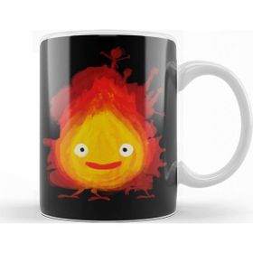 Baskı Dükkanı KB10838 Howls Moving Castle Calcifer Porselen Kupa Bardak