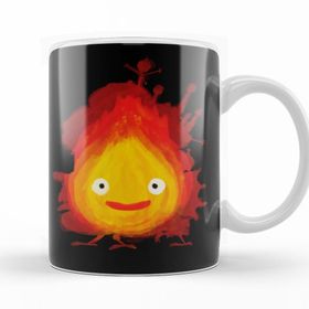 Baskı Dükkanı KB10838 Howls Moving Castle Calcifer Porselen Kupa Bardak