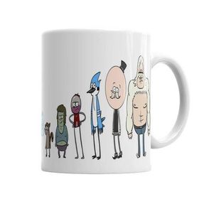 Baskı Dükkanı KB1086 Regular Show Rules Are For Fools Rickboy Porselen Kupa Bardak