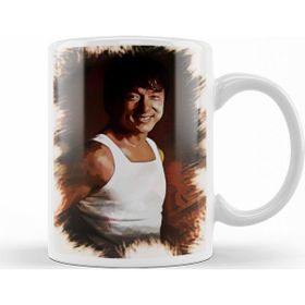 Baskı Dükkanı KB10899 Jackie Chan Portrait Porselen Kupa Bardak