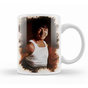 Baskı Dükkanı KB10899 Jackie Chan Portrait Porselen Kupa Bardak