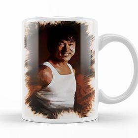 Baskı Dükkanı KB10899 Jackie Chan Portrait Porselen Kupa Bardak