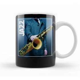 Baskı Dükkanı KB10908 Jazz Porselen Kupa Bardak