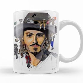 Baskı Dükkanı KB10932 Johnny Depp No Back Porselen Kupa Bardak