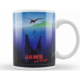 Baskı Dükkanı KB10960 Jurassik Park Jaws Porselen Kupa Bardak