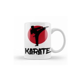 Baskı Dükkanı KB10977 Karate Cool Martial Arts Porselen Kupa Bardak