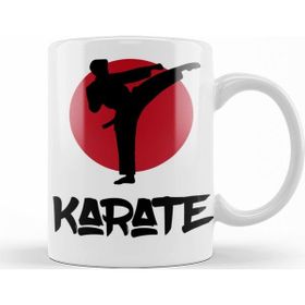 Baskı Dükkanı KB10977 Karate Cool Martial Arts Porselen Kupa Bardak