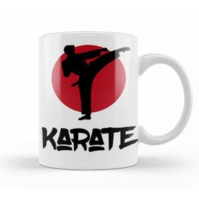 Baskı Dükkanı KB10977 Karate Cool Martial Arts Porselen Kupa Bardak