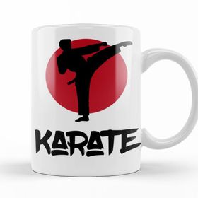 Baskı Dükkanı KB10977 Karate Cool Martial Arts Porselen Kupa Bardak