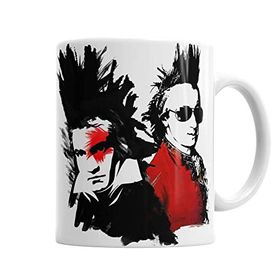 Baskı Dükkanı KB11 Beethoven Mozart Punk Porselen Kupa Bardak
