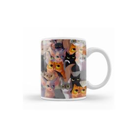 Baskı Dükkanı KB11004 Kediler Lotsa Cats Porselen Kupa Bardak
