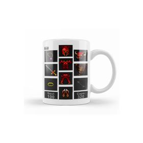 Baskı Dükkanı KB11043 Knight Set Tibia Knight Set Porselen Kupa Bardak