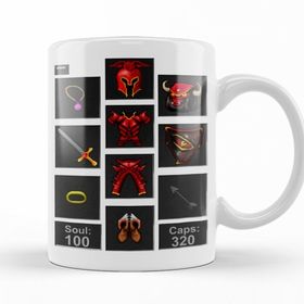 Baskı Dükkanı KB11043 Knight Set Tibia Knight Set Porselen Kupa Bardak