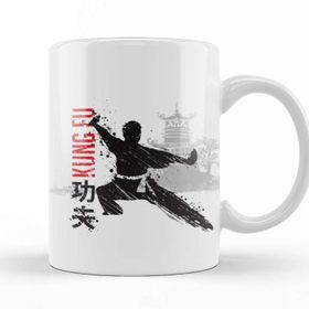 Baskı Dükkanı KB11055 Kung Fu Porselen Kupa Bardak