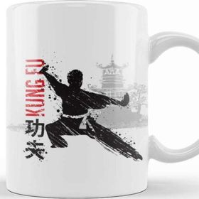 Baskı Dükkanı KB11055 Kung Fu Porselen Kupa Bardak