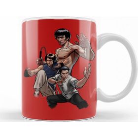Baskı Dükkanı KB11057 Kung Fu Trio Porselen Kupa Bardak