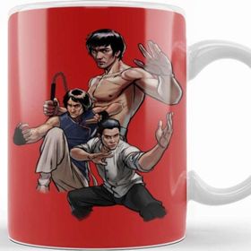 Baskı Dükkanı KB11057 Kung Fu Trio Porselen Kupa Bardak