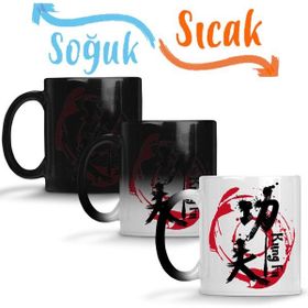 Baskı Dükkanı KB11059 Kung Fu Chinese Kung Fu Porselen Kupa Bardak