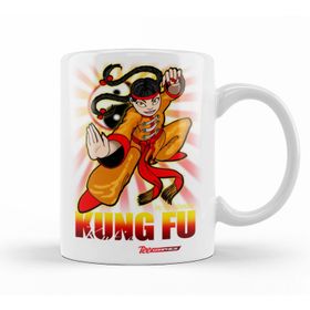 Baskı Dükkanı KB11062 Kung Fu Kutie Porselen Kupa Bardak