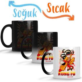 Baskı Dükkanı KB11062 Kung Fu Kutie Porselen Kupa Bardak