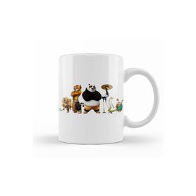Baskı Dükkanı KB11064 Kung Fu Panda Friends Porselen Kupa Bardak