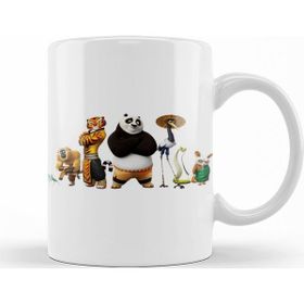 Baskı Dükkanı KB11064 Kung Fu Panda Friends Porselen Kupa Bardak