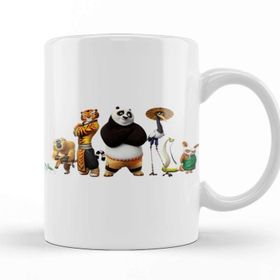 Baskı Dükkanı KB11064 Kung Fu Panda Friends Porselen Kupa Bardak