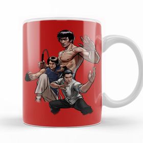 Baskı Dükkanı KB11066 Kung Fu Trio Porselen Kupa Bardak