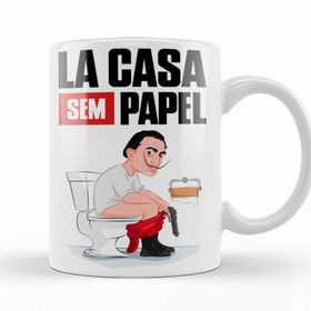 Baskı Dükkanı KB11077 La Casa Sem Papel Porselen Kupa Bardak