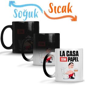 Baskı Dükkanı KB11077 La Casa Sem Papel Porselen Kupa Bardak