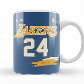 Baskı Dükkanı KB11080 Lakers 24 Bryant Purple Roxx Ink Porselen Kupa Bardak