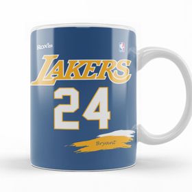 Baskı Dükkanı KB11080 Lakers 24 Bryant Purple Roxx Ink Porselen Kupa Bardak