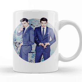 Baskı Dükkanı KB11096 Lee Jong Suk And Kim Woo Bin Porselen Kupa Bardak