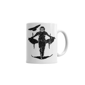 Baskı Dükkanı KB1110 The Crow Face Porselen Kupa Bardak
