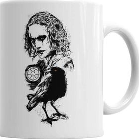 Baskı Dükkanı KB1110 The Crow Face Porselen Kupa Bardak