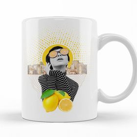 Baskı Dükkanı KB11107 Limone Day Porselen Kupa Bardak