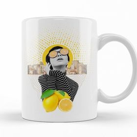 Baskı Dükkanı KB11107 Limone Day Porselen Kupa Bardak