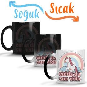 Baskı Dükkanı KB11110 Lion Cuida Da Sua Vida Porselen Kupa Bardak