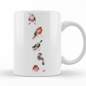 Baskı Dükkanı KB11114 Little Birds Porselen Kupa Bardak