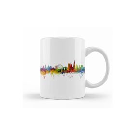 Baskı Dükkanı KB11119 London England Skyline Porselen Kupa Bardak