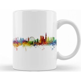 Baskı Dükkanı KB11119 London England Skyline Porselen Kupa Bardak