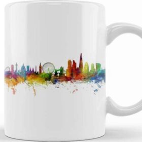 Baskı Dükkanı KB11119 London England Skyline Porselen Kupa Bardak