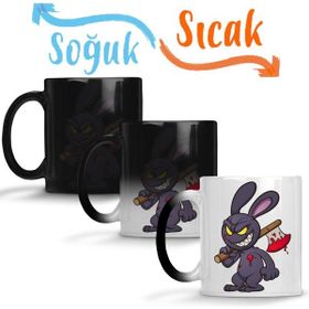Baskı Dükkanı KB11131 Looney Tunes Evil Bunny Cartoon Porselen Kupa Bardak