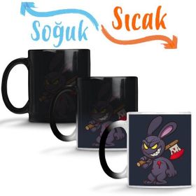 Baskı Dükkanı KB11131 Looney Tunes Evil Bunny Cartoon Porselen Kupa Bardak