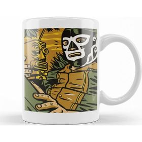 Baskı Dükkanı KB11167 Luchador Mexicano Porselen Kupa Bardak